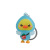 New Led Flash Dududuck Doll Pendant Cute Cartoon Key Button Accessories Cars and Bags Key Chain