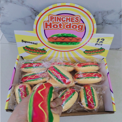 Cross-Border Hot Toys Simulation Fake Hot Dog Squeezing Toy Vent Artifact Trick Douyin Online Influencer Same Style Vent Toys