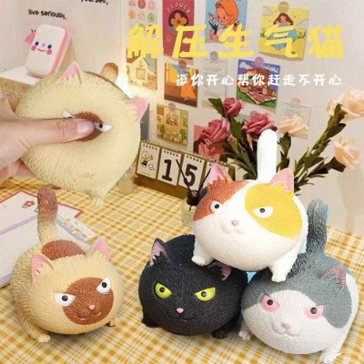 Cross-Border Super Cute Tofu Cat Decompression Pinch Leshengqi Cat Vent Stress Ball Children's Toy Decompression Cat