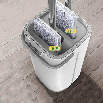 Thickened Lazy Hand Washing Free Mop Household Scratch-off Mop Bucket Mopping Gadget Flatbed Artifact Mop