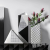 High-End Vase Decoration Living Room Flower Arrangement Modern Minimalist White Geometric Ceramic Entry Luxury Home Soft Decoration Flowers