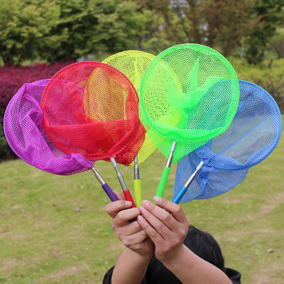 Popular Children's Stainless Steel Telescopic Fishnet Fishnet Insect Net Dragonfly Butterfly Net Insect Net Catch Tadpole Salvage Fish Net Bag Fishnet Pocket
