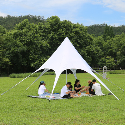 Sibada Outdoor Rain-Proof Hexagonal Tent Canopy Picnic Beach Camp Pergola Multi-Person-Proof Tent