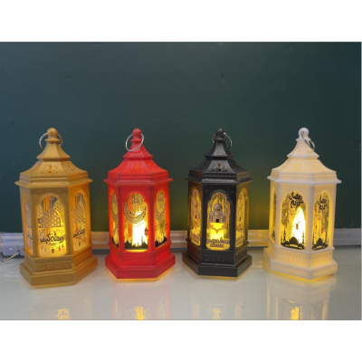 Ramadan Hexagonal Spire Dome Mirror Printing Storm Lantern Lantern