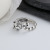 Chaosheng S925 Sterling Silver 2022 Zodiac Year Tiger Shape Open Ring Unique Natural Men and Women Forefinger Ring