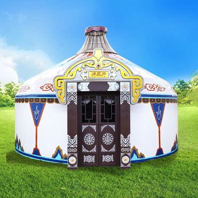 Large New Yurts Tent Outdoor Farmhouse Catering Windproof Insulation Ground Kettle Barbecue Night Market Scenic Spot Hotel