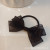 Korean Style Girl Black Gray Silk Yarn Bowknot Headband Hair Elastic Band Hair Ring Hair Rope Headdress