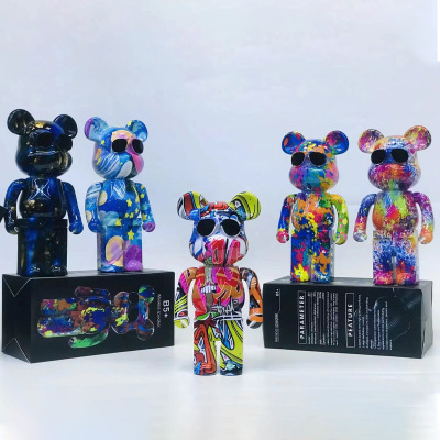 B5 Graffiti Wireless Bluetooth Speaker Creative Trendy Brand Violent Bear Painted Audio Mini Desktop Small Speaker