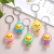 New Led Flash Dududuck Doll Pendant Cute Cartoon Key Button Accessories Cars and Bags Key Chain