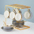 Nordic Simple Ceramic Coffee Set Gold Painting Western Restaurant Coffee Set Set Support Logo Cup Milk Cup