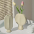 Nordic Ice Cream Shape Frosted Ceramic Vase Living Room Hallway Ornaments Simple Modern Model Room Flower Container Soft Decoration