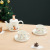 Amazon Gold-Plated Ceramic Tea Set Christmas Gift One Pot Two Cups Ins Teapot Set Can Be Used as Logo