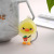 New Led Flash Dududuck Doll Pendant Cute Cartoon Key Button Accessories Cars and Bags Key Chain