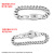 Europe and America Creative Stainless Steel Couple Bracelet a Pair of Titanium Steel Rose Gold Men and Women Heart Lock Interlocking Key Bracelet