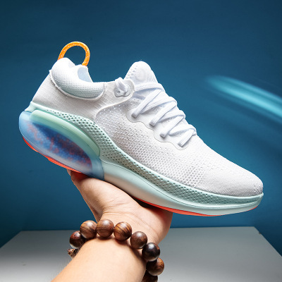 2022 Spring plus Size Unisex Shoes Particles Couple Sneakers Men's Flying Woven Lightweight Breathable Casual Running Shoes Men's Shoes