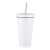 Foreign Trade 304 Stainless Steel Cup with Straw Cross-Border Large Capacity Vacuum Coffee Cup Portable Vehicle-Borne Cup Thermos Cup Gift