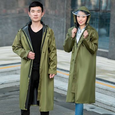 Twill Canvas Raincoat Construction Site Security Labor Insurance Raincoat Thickened Big Brim Oxford Cloth Men's and Women's Poncho Customizable Logo