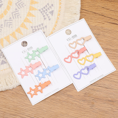 Korean Simple BB Clip All-Match Candy Color Series Duckbill Clip Top Clip Side Clip Fringe Clip Macarons Girl Headdress