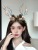 Antlers Hairband Decoration Super Fairy Mori Style Internet Celebrity Light-Emitting Deer Elf Shooting Christmas Hair Accessories Light-Emitting Headband