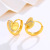 Xuping Jewelry Alloy Heart-Shaped Inlaid Zirconium Ear Clip Korean Style Sweet Elegant Earrings Women's Love Earrings Temperament Wholesale
