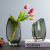 Creative Geometric Oblique Square Transparent Glass Vase Nordic Light Luxury Soft Decoration Sample Room Decoration Flowers Flower Container