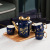 Nordic Style Gold-Plated Cold Water Set Coffee Cup Gift Ceramic Girl Flower Tea Cold Water Bottle Gift Box with Tray