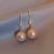 2022 New Trendy Pearl Earrings Women's High-Grade Earrings Ear Studs 925 Silver Needle Temperament Entry Lux Pearl Earrings