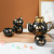 Cute Cartoon Ceramic Flower Tea Set Printable Logo Amazon Gift Set for Panda Tea Ware Cup