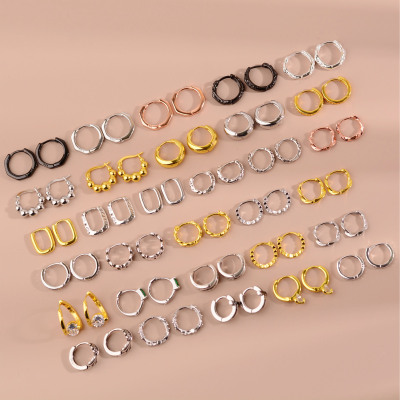 Premium Simple Bracelet Ear Clip Earrings Classic Style Simple Bracelet Earrings French Earrings Elegance Retro Ear Stud Earring Wholesale