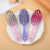 Amazon Arc Hollow Oval Comb Candy Color Vent Comb Fluffy Shape Hairdressing Hair Curling Comb Household Styling Hairbrush