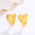 Xuping Jewelry Alloy Heart-Shaped Inlaid Zirconium Ear Clip Korean Style Sweet Elegant Earrings Women's Love Earrings Temperament Wholesale