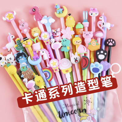 Cartoon Creative Gel Pen Student School Supplies Office Ballpoint Pen Kindergarten Christmas Gift Pens For Writing Letters