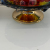 European-Style Glass Fruit Plate Colorful Metal Base Fruit Plate Creative Living Room and Tea Table Decoration Snack Dish