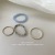Blue Color Beaded Ring 4 PCs Twin Fashion Four-Piece Set Ring Female Ins Niche Design Index Finger Ring