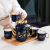 Nordic Style Gold-Plated Cold Water Set Coffee Cup Gift Ceramic Girl Flower Tea Cold Water Bottle Gift Box with Tray