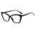 New European and American Avant-Garde Personality Fashion Color Contrast Cat's Eye Plain Glasses Ins Internet Celebrity Same TR90 Anti-Blue Light Glasses