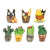 Cute Plant Cactus Resin Refrigerator Magnet Message Simulation Food Baguette Magnetic Sticker Home Decorations