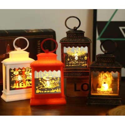 Ramadan Mirror Printing Small Flat Square Light Lantern Storm Lantern
