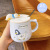 Swimming Duck Creative Mug Female Cute With Cover Spoon Ceramic Cup Simple Fresh Super Cute Children 'S Milk Cup Ins