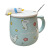 Swimming Duck Creative Mug Female Cute With Cover Spoon Ceramic Cup Simple Fresh Super Cute Children 'S Milk Cup Ins