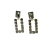 2022 Korean Fashion Simple Dignified Rhinestone Square Stud Earrings New Elegant Design Slimming 925 Silver Pin Earrings