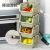 Plastic Multi-Layer Storage Rack Floor Kitchen Vegetable and Fruit Storage Rack Stacked Multi-Functional Toy Sundries Vegetable Basket Shelf