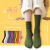 Socks Women's Autumn and Winter Cotton Solid Color Bunching Socks Ins Trendy Female Socks Japanese Style Sports High Elastic Band Mid-Calf Socks