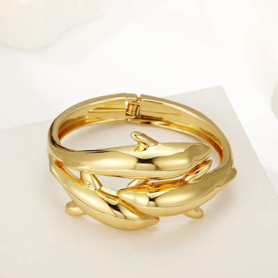 Dolphin Glossy Bracelet Wholesale European and American Foreign Trade Original Design Irregular Fashion Special-Interest Style Ornament