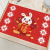 2023 Rabbit Year Red Festive New Year Floor Mat Home Door Mat Stain-Resistant Cartoon Foot Mat Door Crystal Velvet Carpet