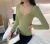 Dralon Thickened Seamless Thermal Underwear Women's Top Heating Tape Chest Pad Low Collar Long Sleeves Outer Wear Bottoming Shirt Autumn Clothes for Women