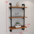 Cross-Border Foreign Trade Water Pipe Bookshelf American Industrial Style Multi-Layer Storage Rack Wrought Iron Ledge Vintage Metal Wall Storage