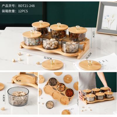 New Products in Stock Ceramic Dried Fruit Tray Spot Nut Plate Fruit Plate Tray Plate Sucrier Plate Dim Sum Dish Foreign Trade