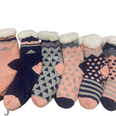 Female Adult Room Socks Winter Thickened Non-Slip Warm Christmas Cost-Effective South America Europe Russia Best-Selling Manufacturer