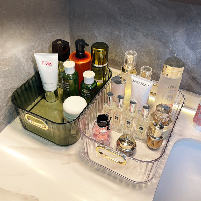 Acrylic Light Luxury Cosmetics Desktop Transparent Storage Box Dressing Table Sundries Skin Care Products Storage Box